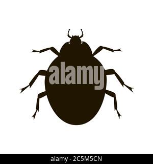 Red ladybug on white background. Vector illustration in trendy flat style. EPS 10 Stock Vector