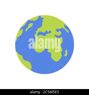 Earth globes icon on white background. Vector illustration in trendy flat style. EPS 10 Stock Vector