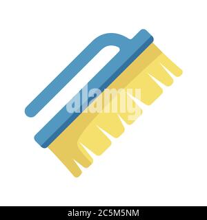 Cleaning brushe on white background. Vector illustration in trendy flat style. EPS 10 Stock Vector