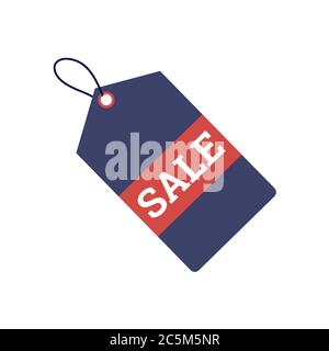 Sale tags with text on white background. Vector illustration in trendy flat style. EPS 10 Stock Vector