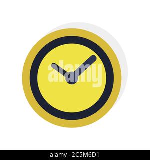 Watch, Time icon isolated on white background. Trendy flat style for graphic design, web-site. Vector illustration EPS 10.  Stock Vector