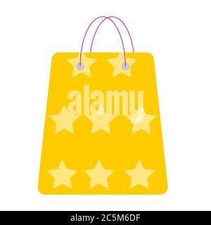 Shopping Bag isolated on white background. Vector illustration. EPS 10. Stock Vector