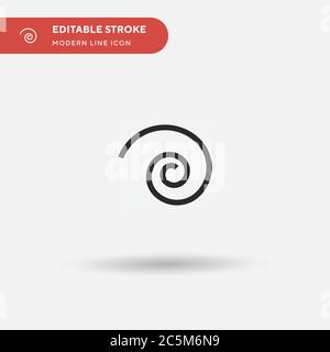 Spiral Simple vector icon. Illustration symbol design template for web mobile UI element. Perfect color modern pictogram on editable stroke. Spiral icons for your business project Stock Vector