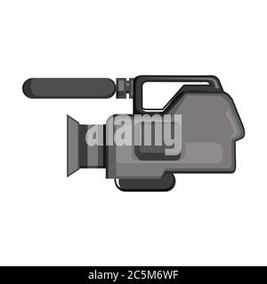 Video camera on white background. Vector illustration. EPS 10. Stock Vector