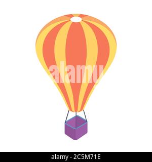 Air Balloon isolated on white background. Vector illustration. EPS 10. Stock Vector