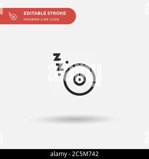 Vinyl Simple vector icon. Illustration symbol design template for web mobile UI element. Perfect color modern pictogram on editable stroke. Vinyl icons for your business project Stock Vector