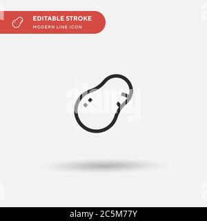 Potato Simple vector icon. Illustration symbol design template for web mobile UI element. Perfect color modern pictogram on editable stroke. Potato icons for your business project Stock Vector