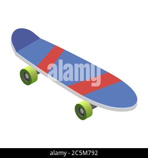 Skateboard on white background. Vector illustration. EPS 10. Stock Vector