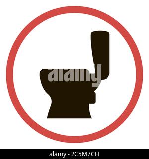 Toilet sign on white background. Vector illustration in trendy flat style. EPS 10 Stock Vector