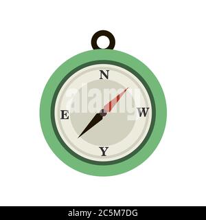 Compass on white background. Vector illustration in trendy flat style. EPS 10 Stock Vector