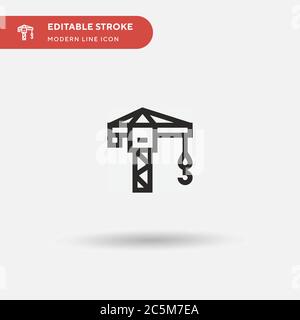 Crane Simple vector icon. Illustration symbol design template for web mobile UI element. Perfect color modern pictogram on editable stroke. Crane icons for your business project Stock Vector