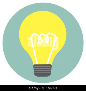 Lamp icon in trendy flat style. Vector illustration. EPS 10. Stock Vector