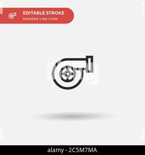 Turbine Simple vector icon. Illustration symbol design template for web mobile UI element. Perfect color modern pictogram on editable stroke. Turbine icons for your business project Stock Vector