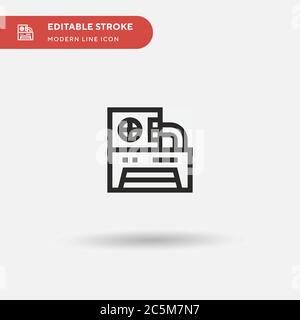Air Conditioner Simple vector icon. Illustration symbol design template for web mobile UI element. Perfect color modern pictogram on editable stroke. Air Conditioner icons for your business project Stock Vector