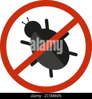 Off bug sign. Vector illustration. Stock Vector