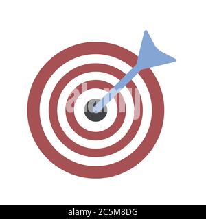 Target Icon on white background. Vector illustration in trendy flat style. EPS 10 Stock Vector