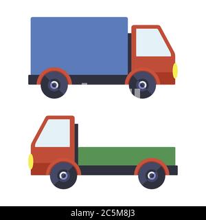 Delivery truck on white background. EPS 10.  Stock Vector