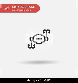 Bait Simple vector icon. Illustration symbol design template for web mobile UI element. Perfect color modern pictogram on editable stroke. Bait icons for your business project Stock Vector