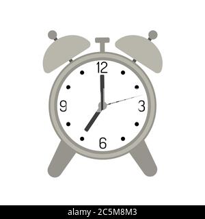Clock on white background. Vector illustration in trendy flat style. ESP 10. Stock Vector