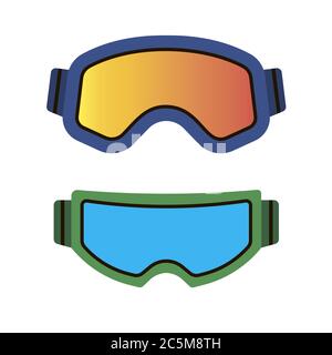 Skiing mask on white background. Vector illustration in trendy flat style. ESP 10. Stock Vector