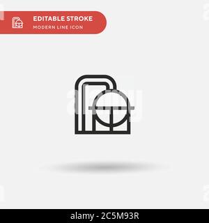 Hydrogen Simple vector icon. Illustration symbol design template for web mobile UI element. Perfect color modern pictogram on editable stroke. Hydrogen icons for your business project Stock Vector