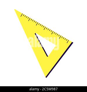 Ruler on white background. Vector illustration in trendy flat style. ESP 10. Stock Vector