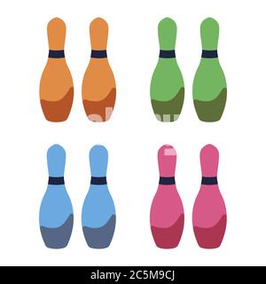 Sport equipment on white background. Vector illustration in trendy flat style. ESP 10. Stock Vector