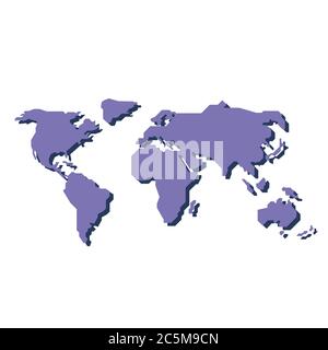 World map paper. Vector illustration. Stock Vector