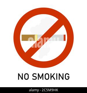Simple sign of no smoking vector graphic. EPS 10. Stock Vector