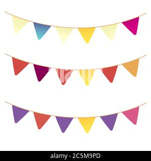 Party Background with Flags Vector Illustration. EPS 10. Stock Vector