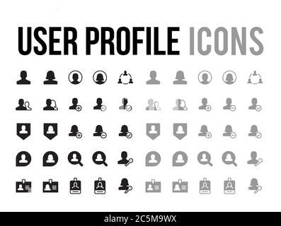 The user profile vector icon for app and mobile website responsive Stock Vector
