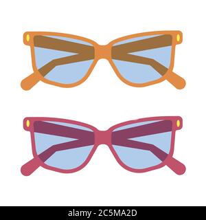 Sunglasses on white background. Vector illustration in trendy flat style. EPS 10 Stock Vector