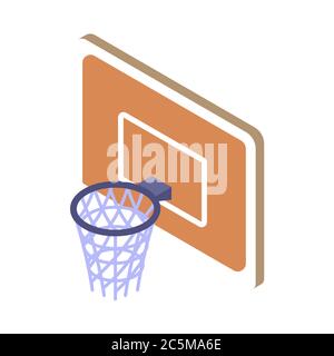 Basketball hoop on white background. Vector illustration. EPS 10. Stock Vector