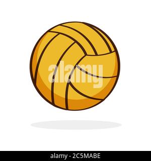 Volleyball ball on white background. Vector illustration in trendy flat style. EPS 10 Stock Vector