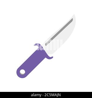 Hunting knife. Vector illustration EPS 10 in trendy flat style isolated. Stock Vector