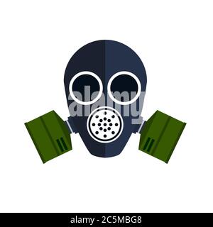 Gas mask isolated on white background. Vector illustration. Stock Vector