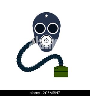 Gas mask isolated on white background. Vector illustration. Stock Vector