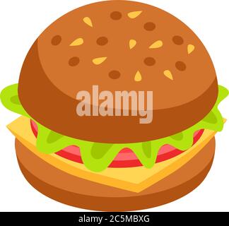 Hamburger icon. Isometric style vector illustration. Stock Vector