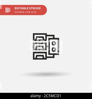 Split Simple vector icon. Illustration symbol design template for web mobile UI element. Perfect color modern pictogram on editable stroke. Split icons for your business project Stock Vector