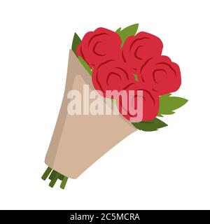 red roses bouquet Stock Vector Image & Art - Alamy