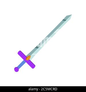 Sword on white background. Vector illustration EPS 10. Stock Vector
