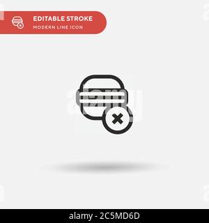 No Burger Simple vector icon. Illustration symbol design template for web mobile UI element. Perfect color modern pictogram on editable stroke. No Burger icons for your business project Stock Vector
