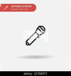 Flashlight Simple vector icon. Illustration symbol design template for web mobile UI element. Perfect color modern pictogram on editable stroke. Flashlight icons for your business project Stock Vector