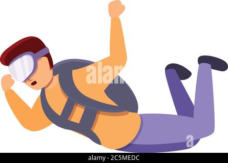 Paragliding icon. Cartoon of paragliding vector icon for web design isolated on white background Stock Vector