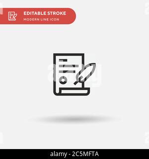 Document Simple vector icon. Illustration symbol design template for web mobile UI element. Perfect color modern pictogram on editable stroke. Document icons for your business project Stock Vector