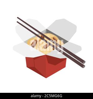 Fast food japan on white background. Vector illustration. EPS 10. Stock Vector