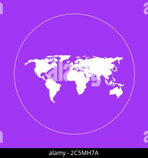World map paper. Vector illustration. Stock Vector