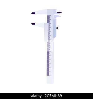 Ruler on white background. Vector illustration in trendy flat style. ESP 10. Stock Vector