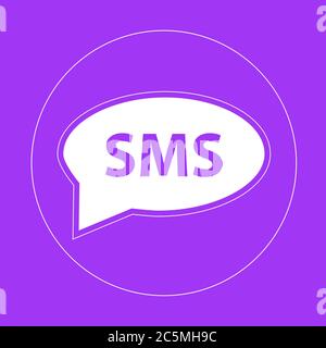 Sms icon. One of set web icons. Vector illustration. Stock Vector