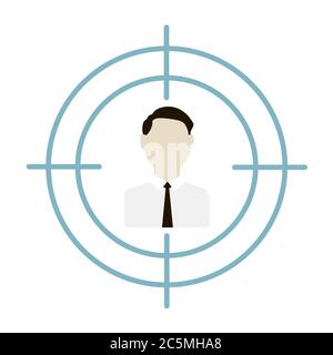 People Target. Vector illustration EPS 10 in trendy flat style isolated. Stock Vector